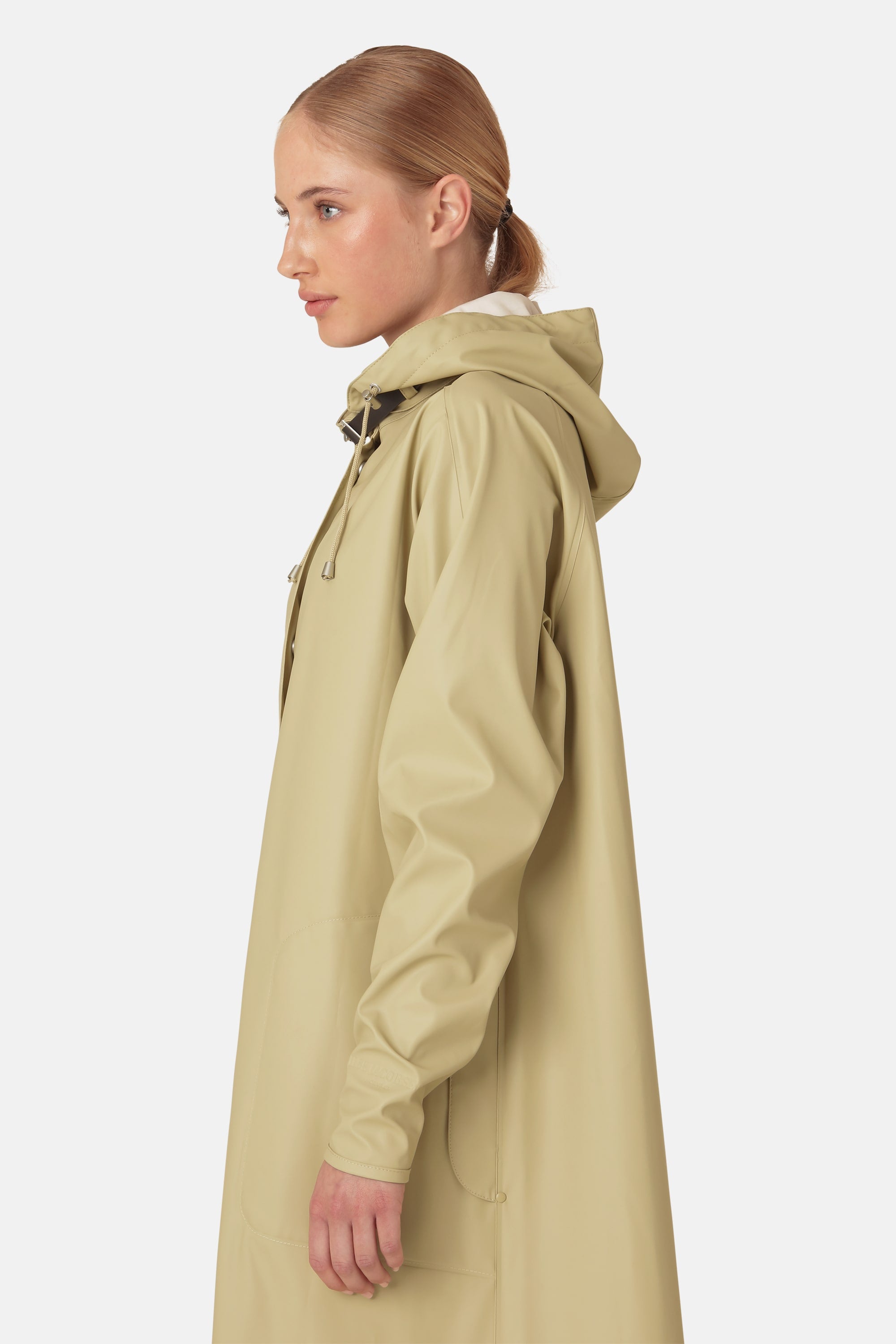 Langer Leichter Regenmantel - Olive Grass